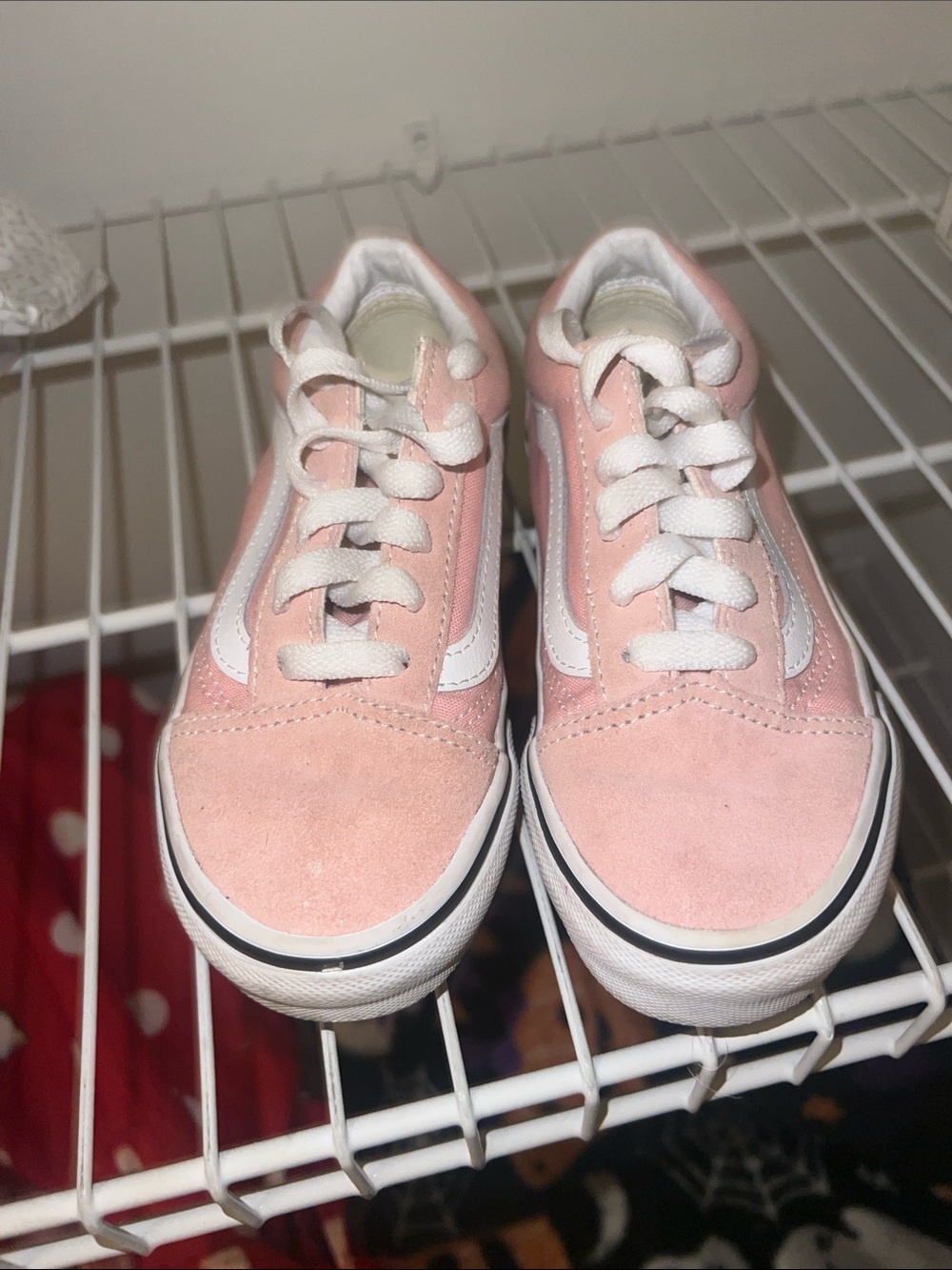 Vans Kids Pink Suede Old Skool Sneakers with White Stripe